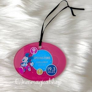 2022 RunDisney Springtime Surprise Challenge 19.3 Mickey Mouse Acrylic Ornament